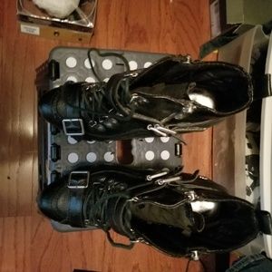 Dereon High heel platform booties.